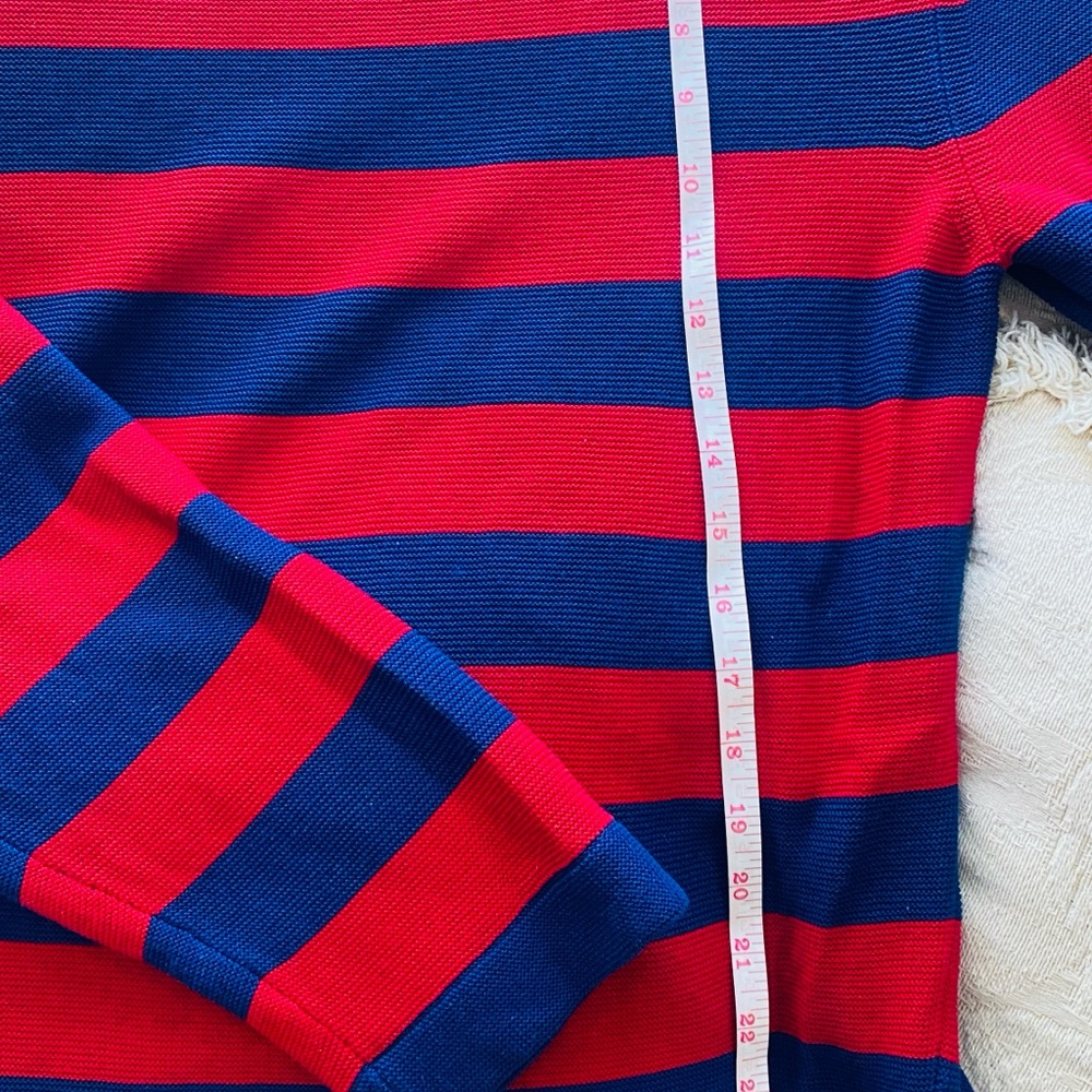 Gucci Bold Red and Blue Stripes W/Ptch Live Red/Inchiostro Pull Over - Picture 8 of 12